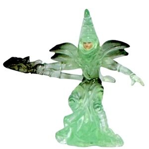 Fantasy Mini Figure Wizard Sorcerer Translucent Green Staff